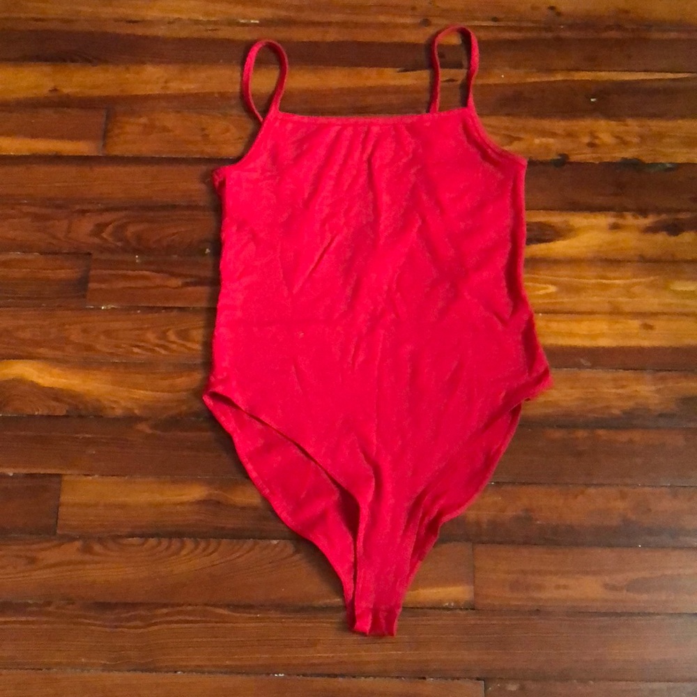 Red bodysuit